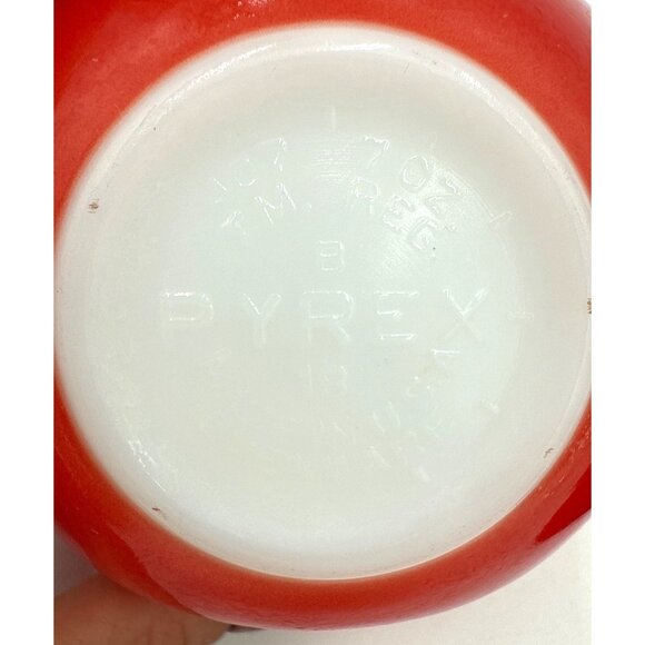 Two Vtg Pyrex #407 7oz Red Square Hostess Ramekin Snack Dish Bowls - Picture 6 of 9